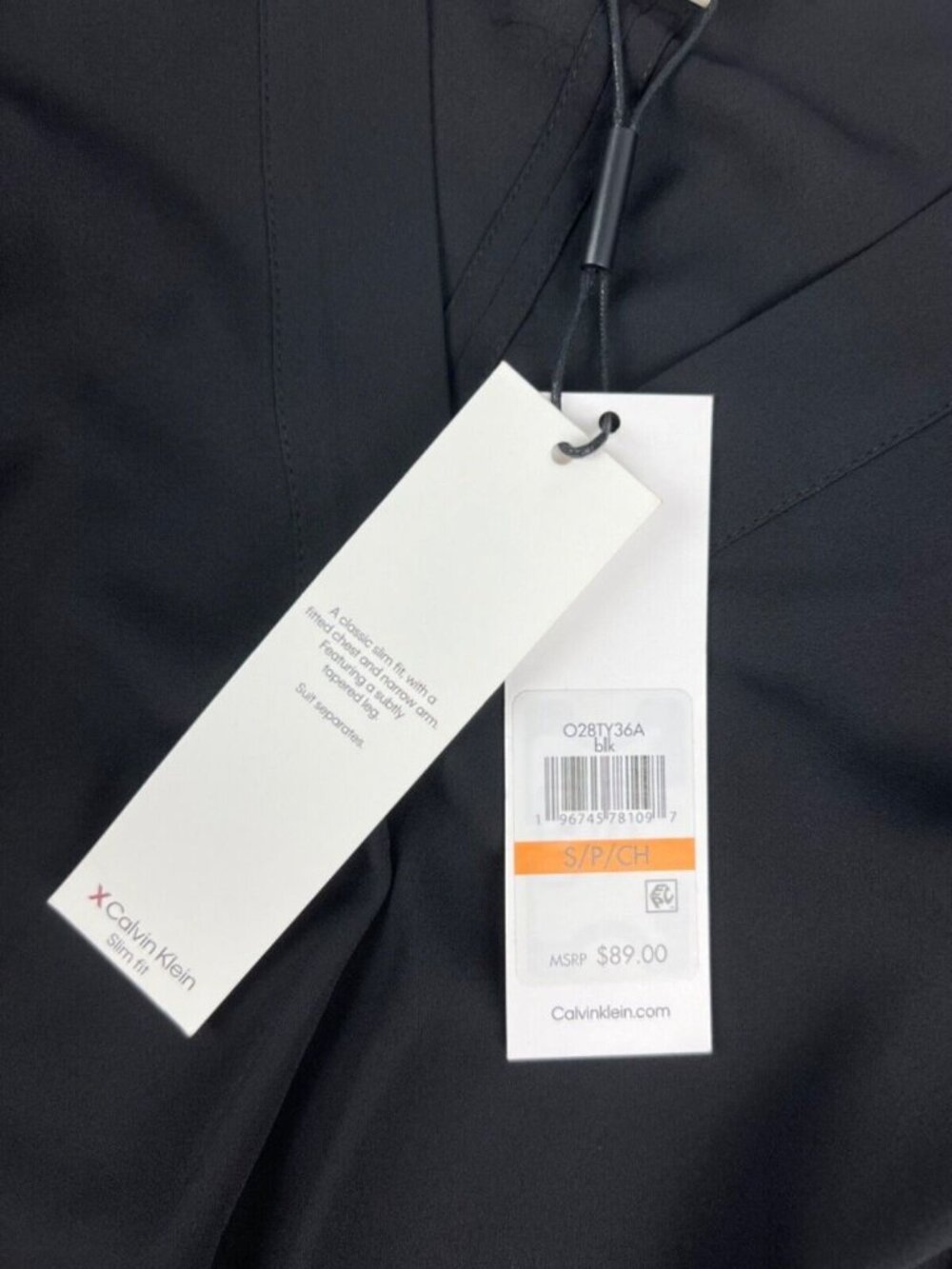 NEW! Calvin Klein Women's Size S V-Neck Slim Fit Long Sleeve Blouse NWT $89 - Picture 3 of 3